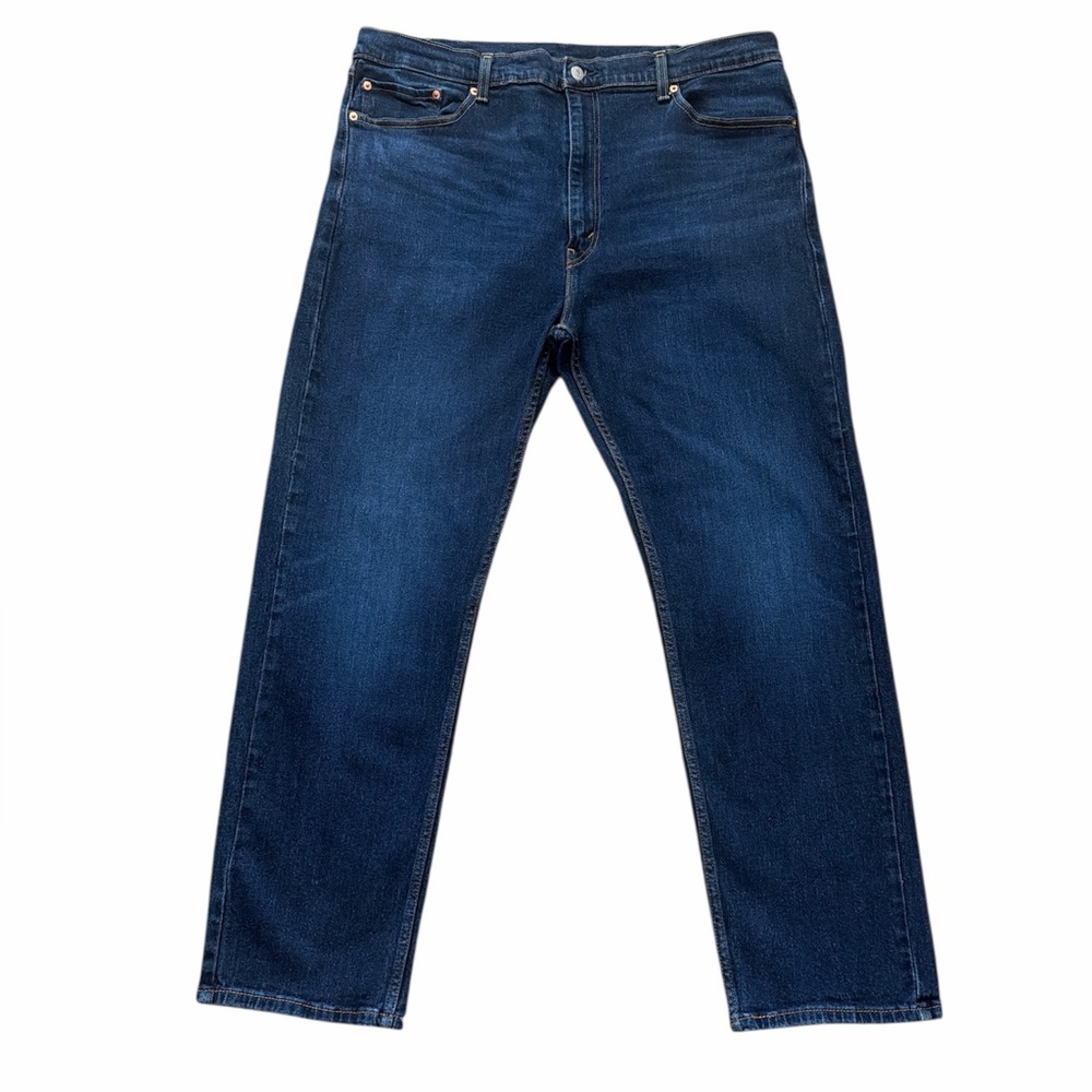 Levi’s 505 Men’s Blue Dark Wash Regular Fit Straight‎ Leg Jeans Size 42